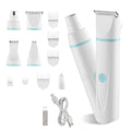 Dog Clippers for Grooming, 4 in 1 Dog Grooming Kit, Low Noise, Rechargeable Pet Shaver with 6 Combs & 4 Detachable Blades, Waterproof Cordless Pet Hair Trimmers Nail Grinder Set for Dogs Cats