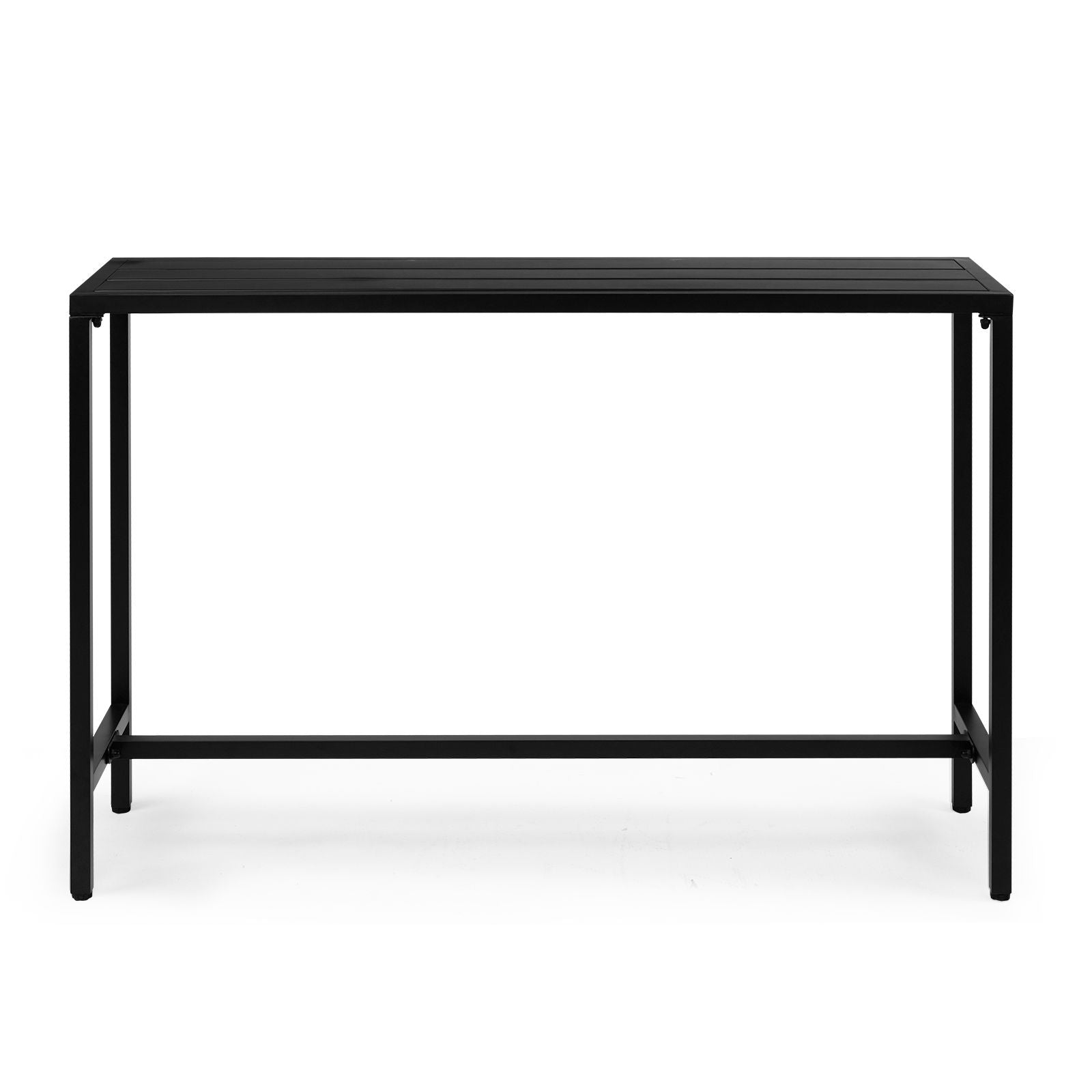 [Replace 15354251]55" Outdoor Bar Table with Adjustable Feet, Rectangle Narrow Counter Height Table, Ideal Bar Height Table for Balcony Patio Garden Yard Poolside, Black