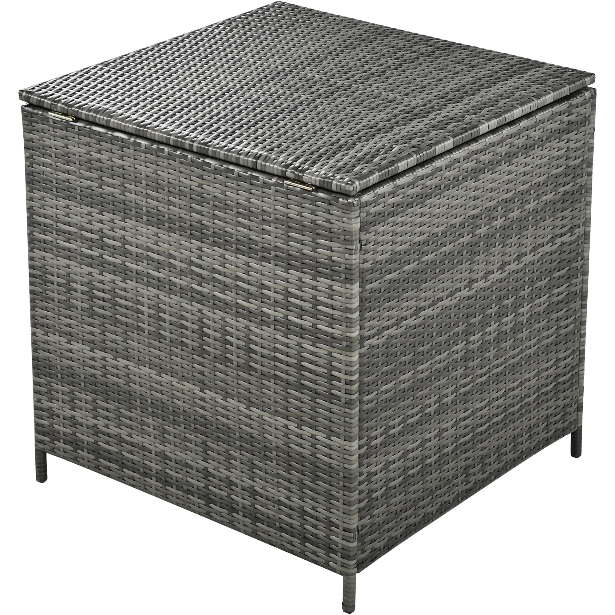 Outdoor 6-Piece All Weather PE Rattan Sofa Set; Garden Patio Wicker Sectional Furniture Set with Adjustable Seat; Storage Box; Removable Covers and Tempered Glass Top Table