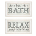 Trendy Decor 4U "Bath Relax" Framed Wall Art, Modern Home Decor Framed Print for Living Room, Bedroom & Farmhouse Wall Decoration by Susie Boyer