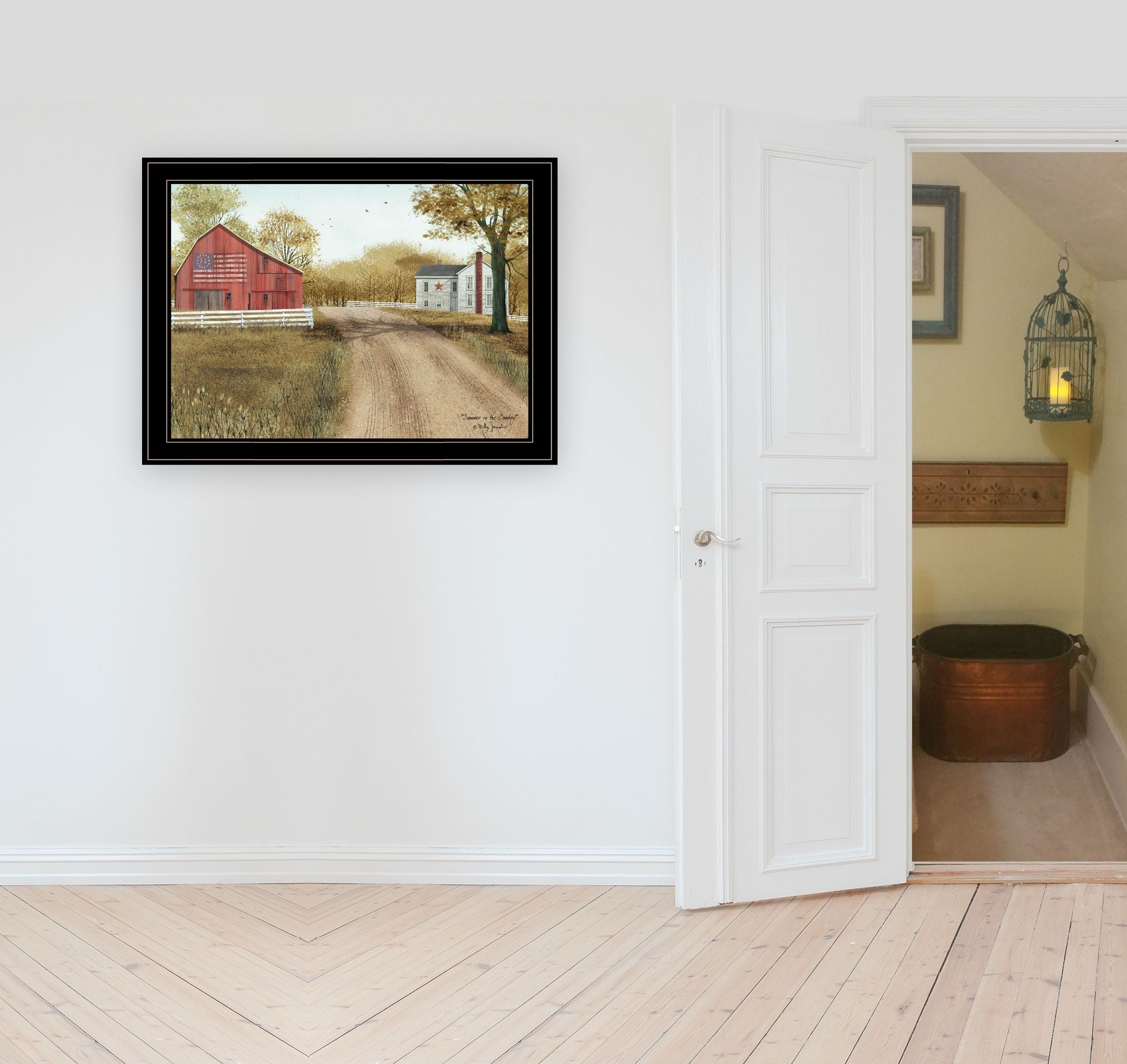 Trendy Decor 4U "Summer in the Country" Framed Wall Art, Modern Home Decor Framed Print for Living Room, Bedroom & Farmhouse Wall Decoration by Billy Jacobs