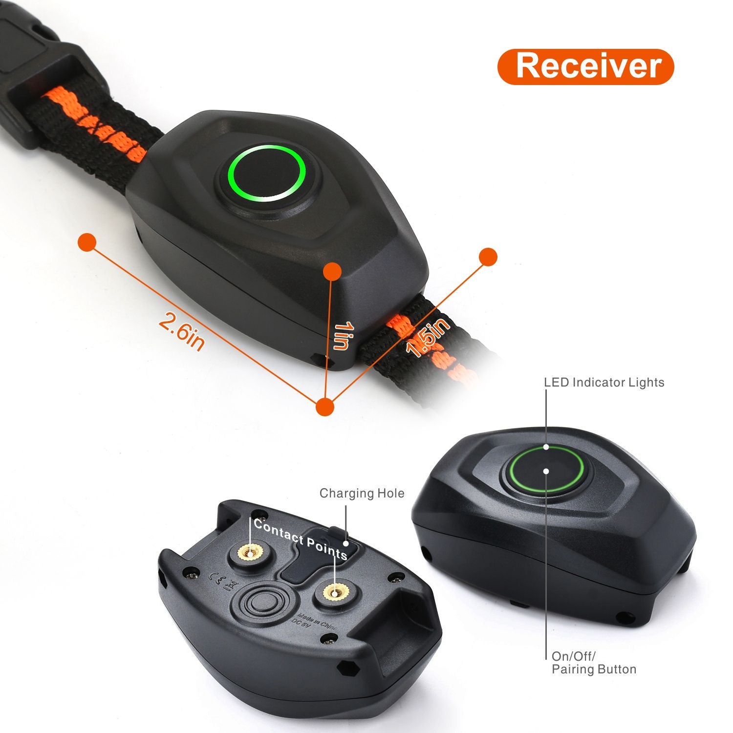 Electric Dog Training Collar Rechargeable Receiver Beep Vibration Shock
