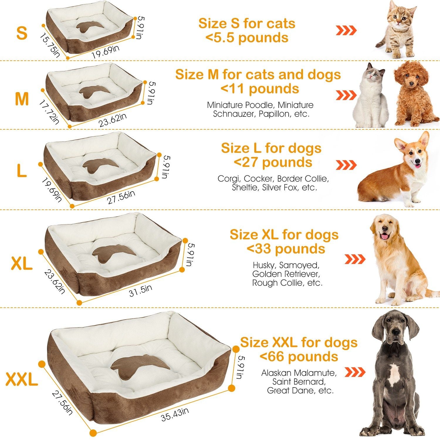 Pet Dog Bed Soft Warm Fleece Puppy Cat Bed Dog Cozy Nest Sofa Bed Cushion Mat S Size