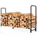 8 Feet Outdoor Steel Firewood Log Rack