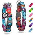Nylon Dog Collar Adjustable for Large Dogs Small Medium Dogs 9-14 inch Neck x 3/5 inch Wide  Breakaway Collars for Boy Girl Dog with Durable Plastic Buckle and QR Dog Tag