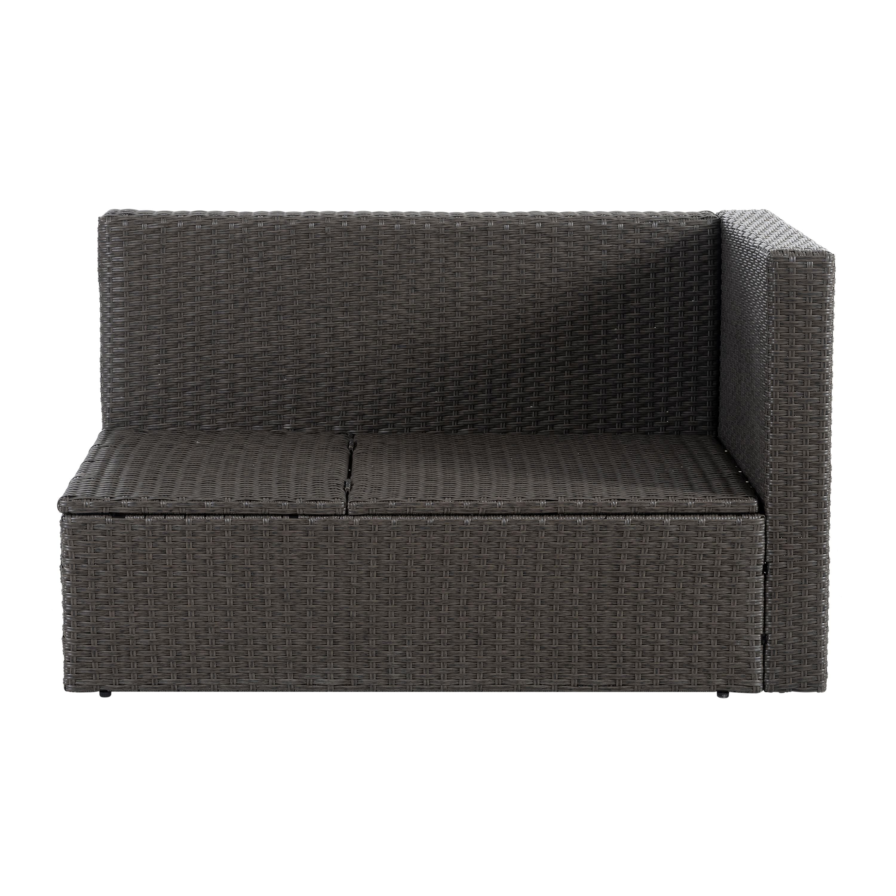 Patio Furniture, Outdoor Furniture, Seasonal PE Wicker Furniture,7 PCS Set Wicker Furniture with Lounger Sofa