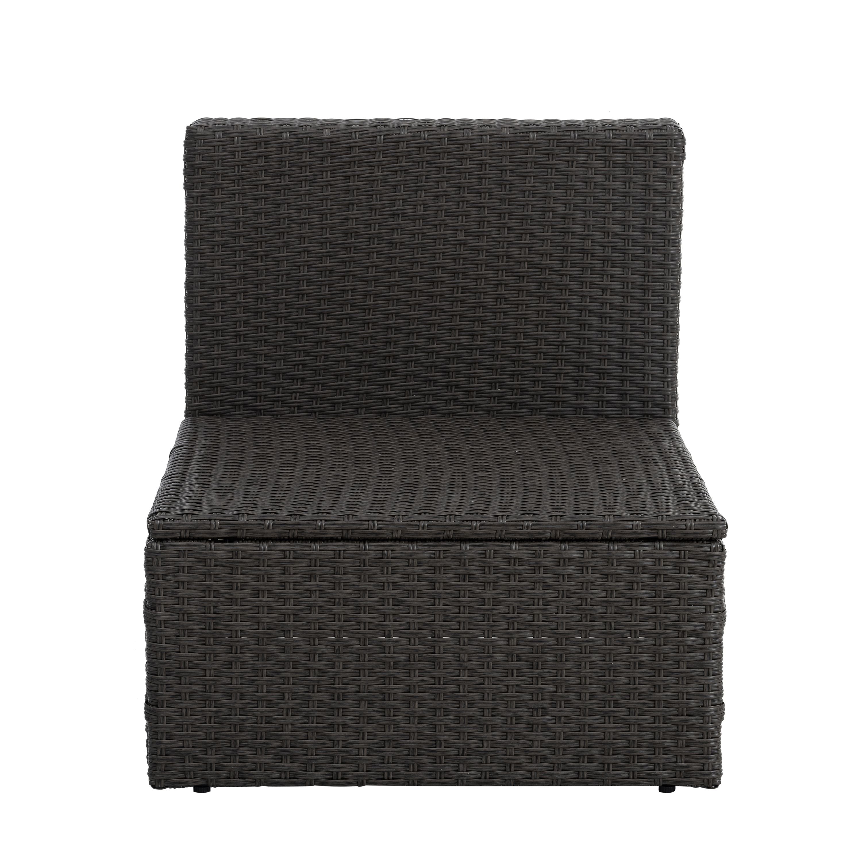 Patio Furniture, Outdoor Furniture, Seasonal PE Wicker Furniture,7 PCS Set Wicker Furniture with Lounger Sofa