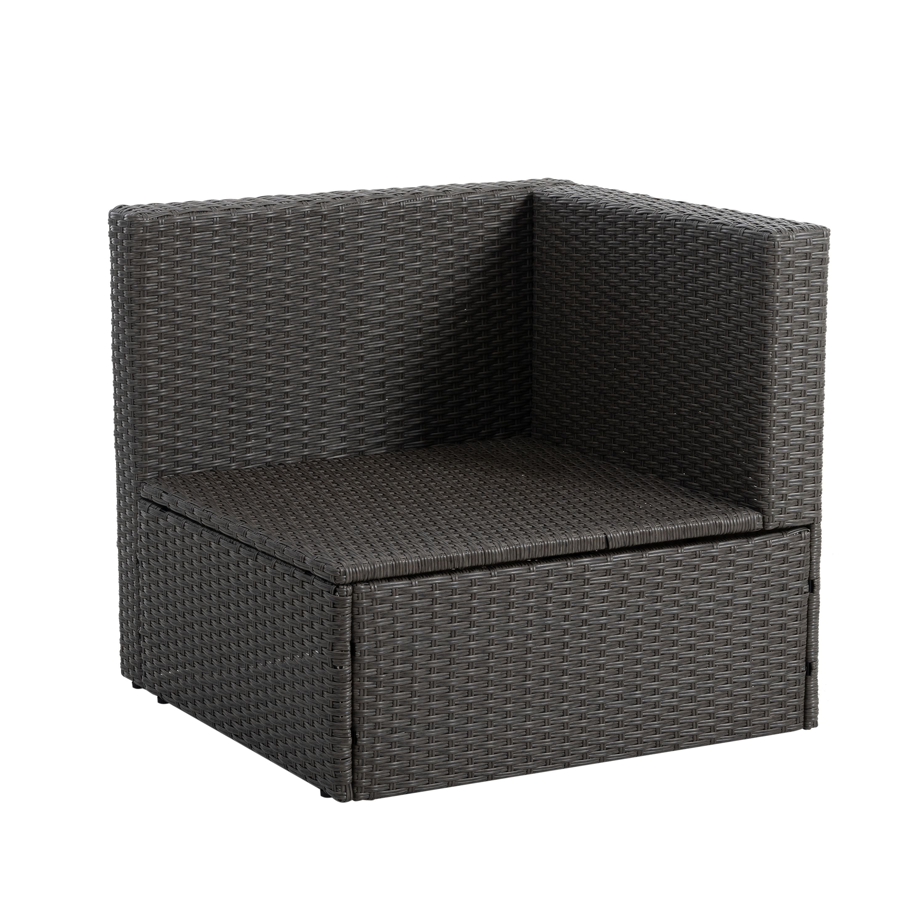 Patio Furniture, Outdoor Furniture, Seasonal PE Wicker Furniture,7 PCS Set Wicker Furniture with Lounger Sofa
