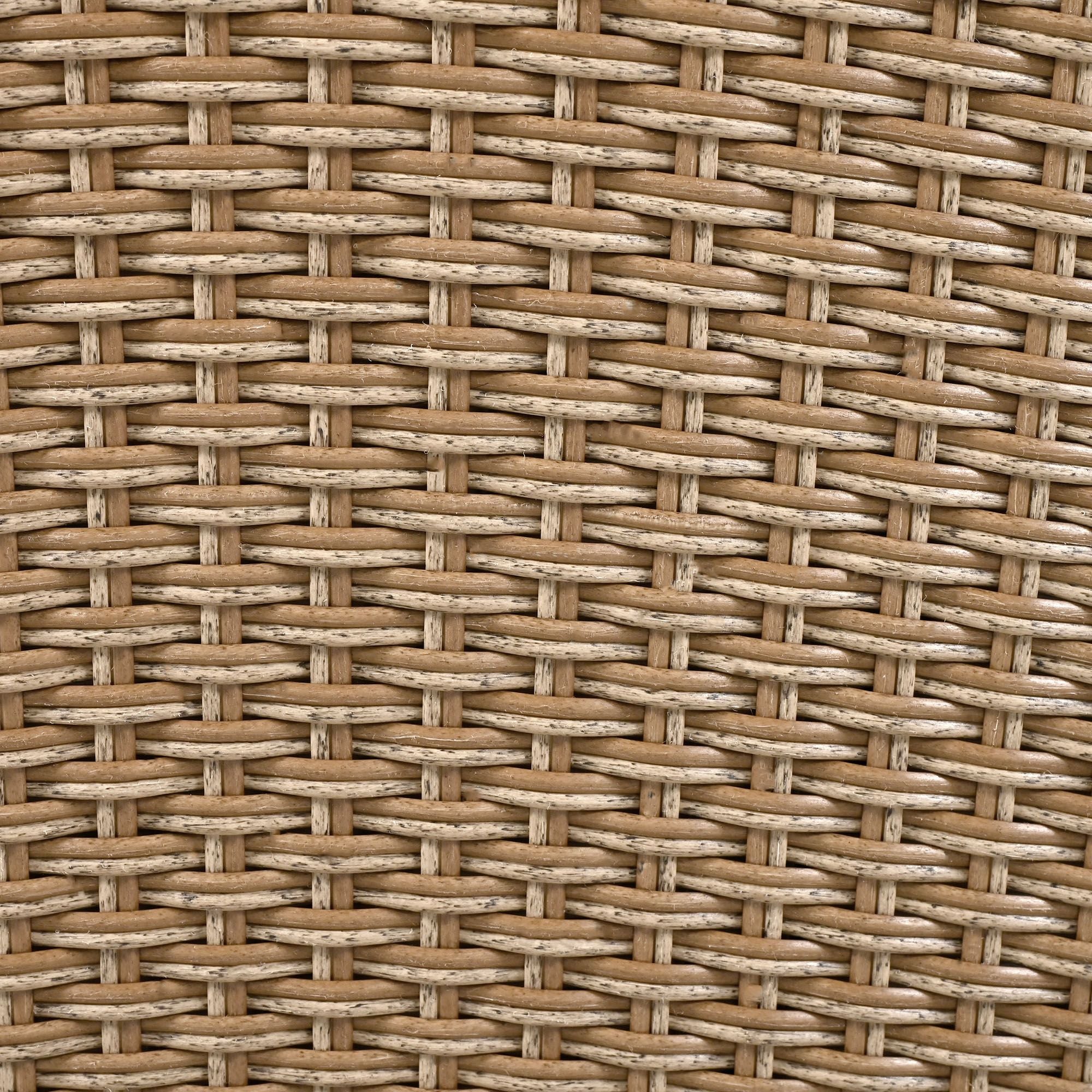 U_Style Adjustable Outdoor Wicker Double Rocking Chair with Coffee Table, Suitable for Backyard, Garden, Poolside.