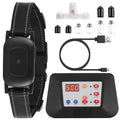 990FT Radius Dog Training Collar Wireless Fence IPX6 Waterproof Pet Beep Vibration Electric Shock Fence System 3 Channels Rechargeable Transmitter Receiver Trainer 1 Transmitter 1 Receiver