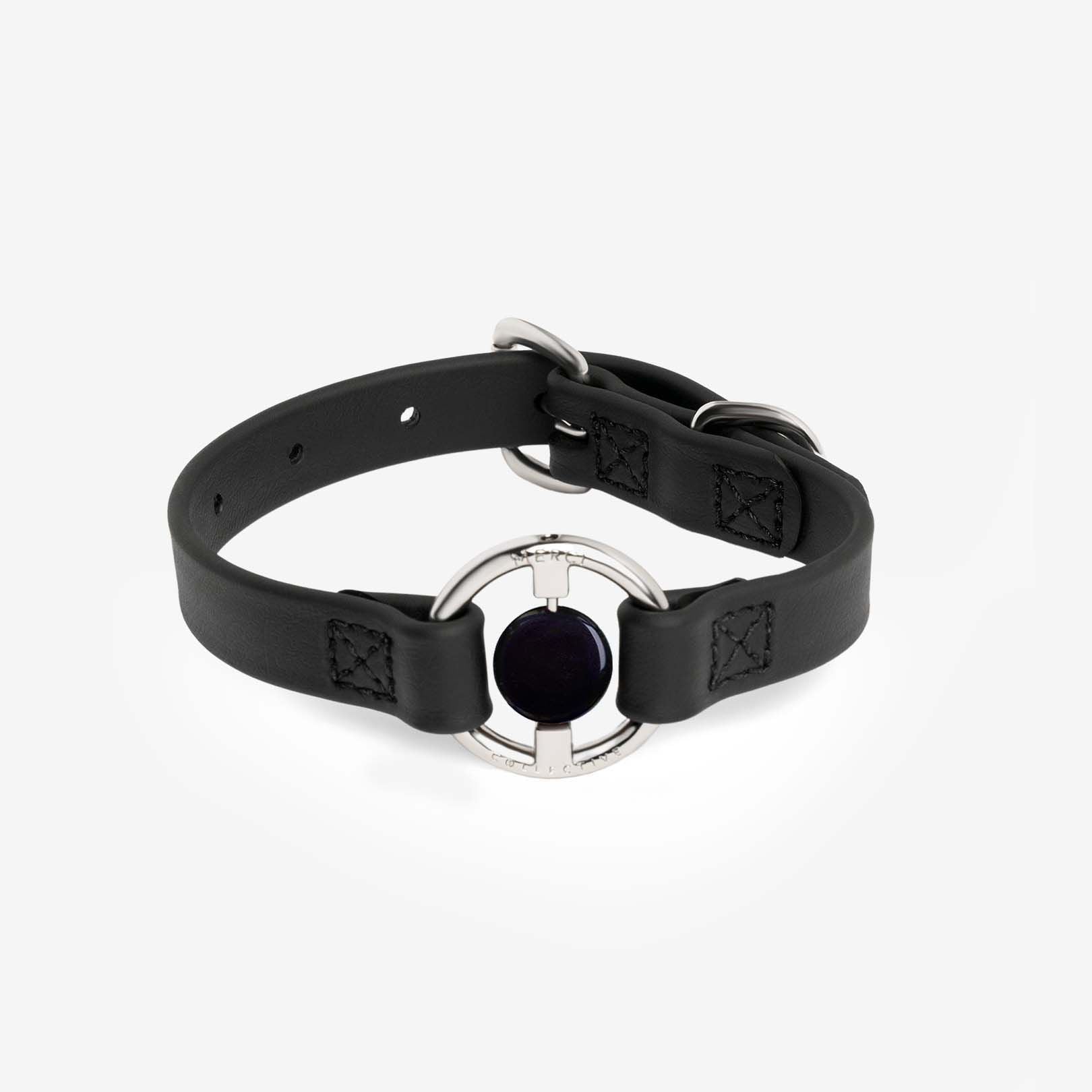 Luxury Spill-Proof Dog Collar Embedded with Healing Crystal