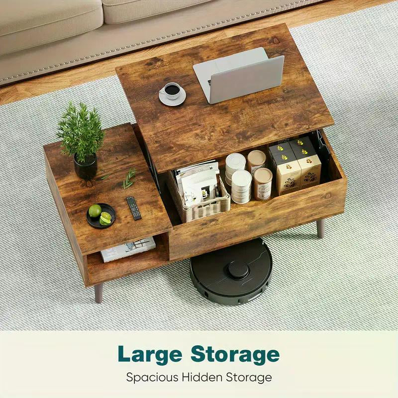 Lift Top Coffee Tables For Living Room 39.37"x19.7" Desk Tea Wood Dining Tables Adjustable Storage Shelf Easy Lift Or Lower