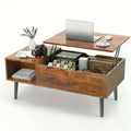 Lift Top Coffee Tables For Living Room 39.37"x19.7" Desk Tea Wood Dining Tables Adjustable Storage Shelf Easy Lift Or Lower
