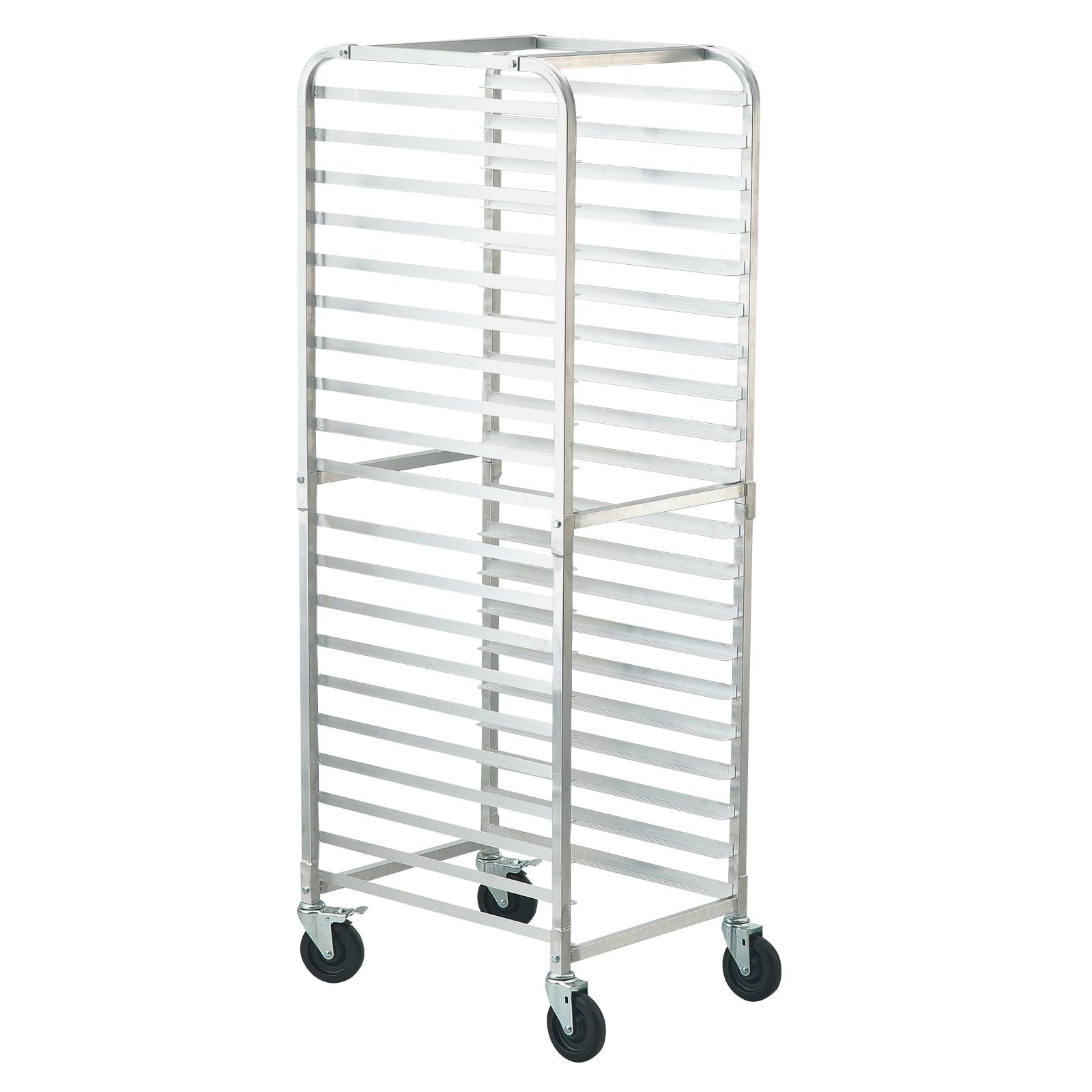 Bun Pan Rack, 20-Tier Commercial Bakery Racks with Brake Wheels, Aluminum Racking Trolley Storage for Half & Full Sheet, Speed Rack For Kitchen Home, Bread Baking Equipment, 26"L x 20.4"W x 70"H