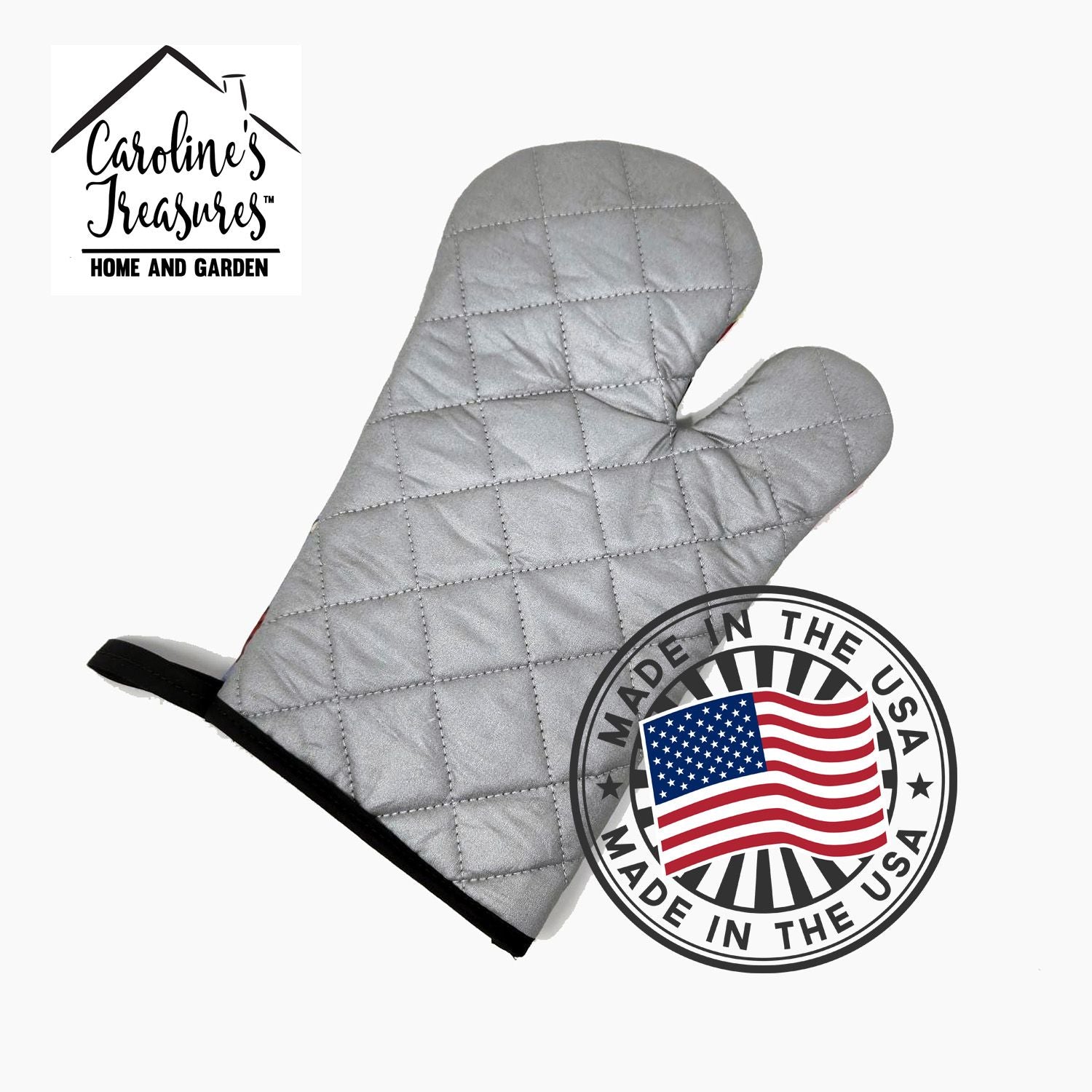 Lots of White Standard Poodle Oven Mitt Heat Resistant Thick Oven Mitt for Hot Pans and Oven, Kitchen Mitt Protect Hands, Cooking Baking Glove