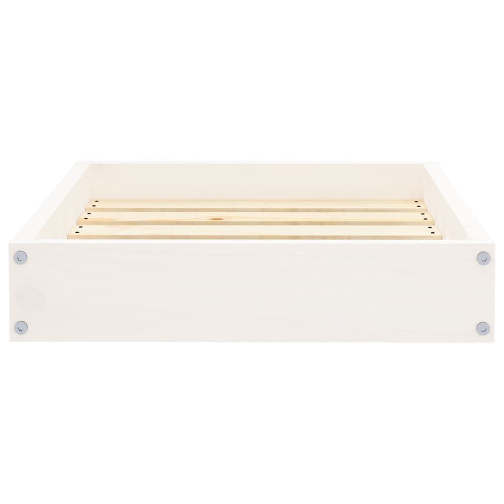 Dog Bed White Solid Pine Wood Small Dog Bed Rectangular
