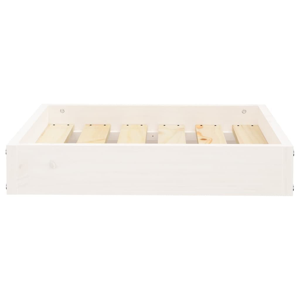 Dog Bed White Solid Pine Wood Small Dog Bed Rectangular