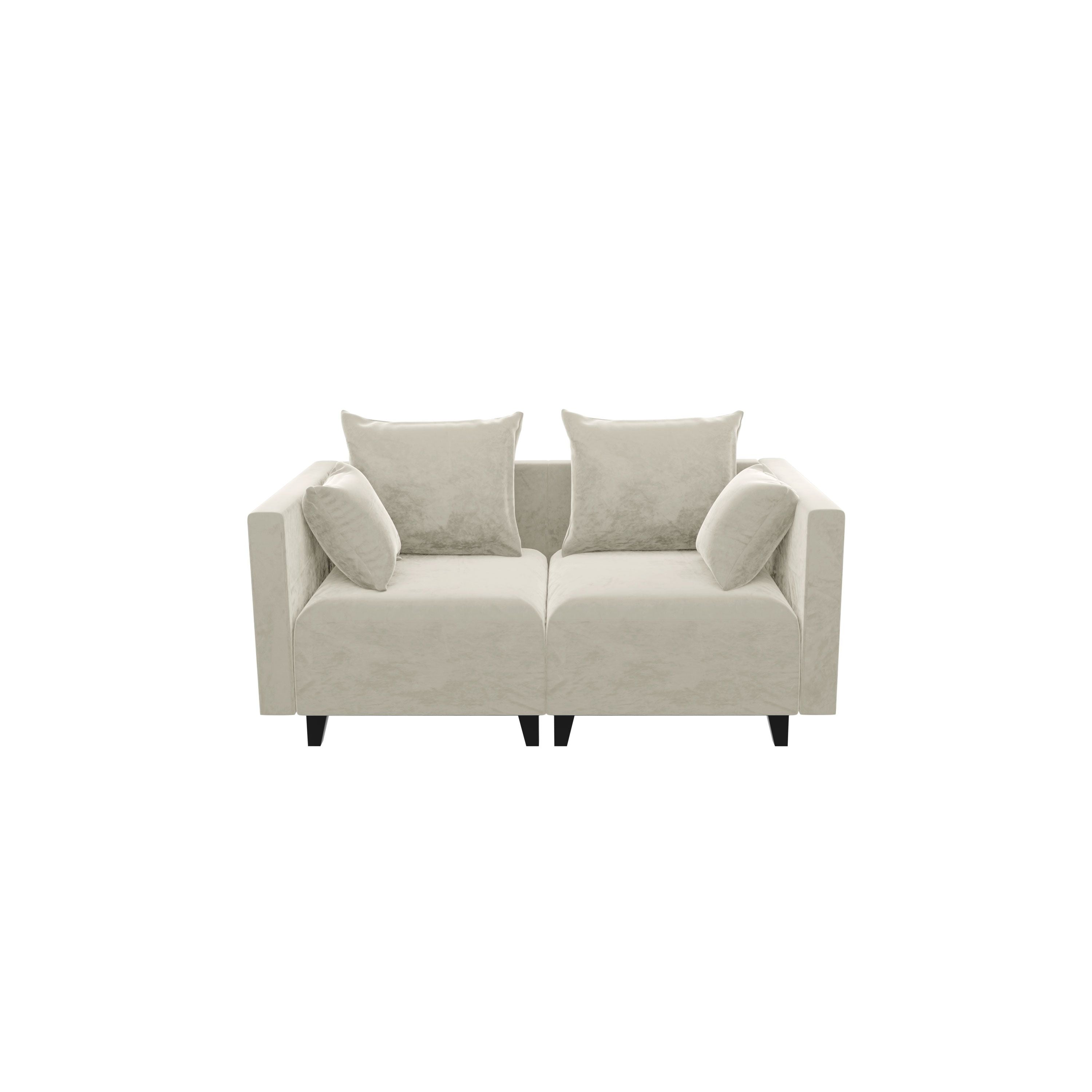 Sectional Sofa, Velvet Square Arm Sofa for bedroom, livingroom