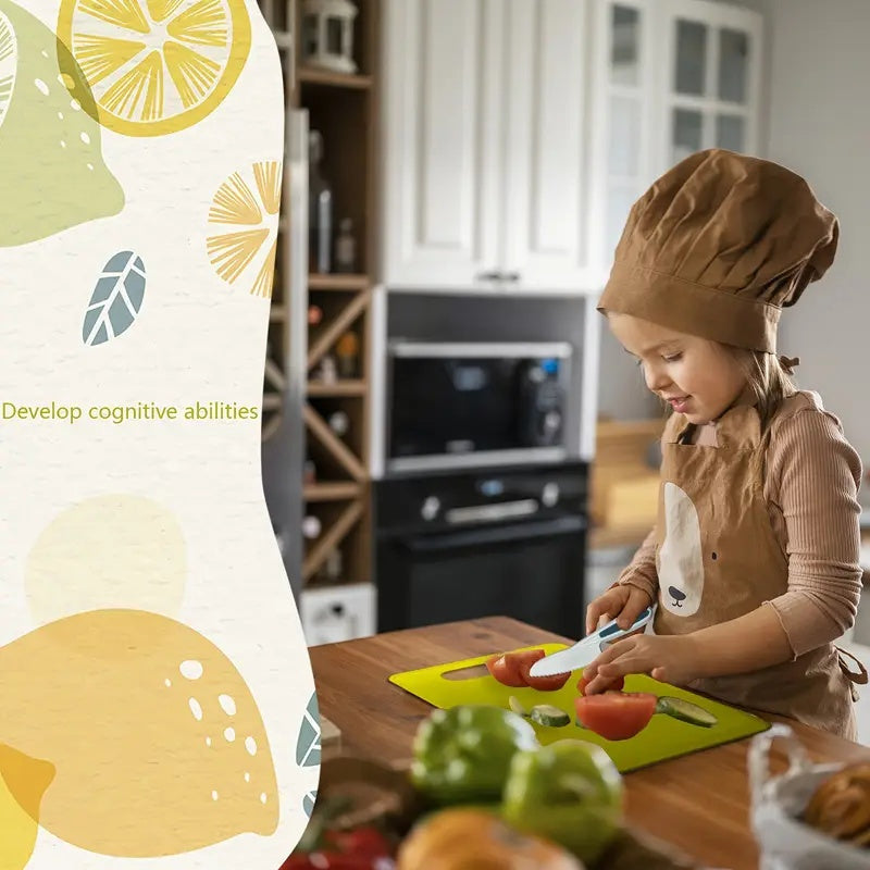 Everyday Kitchens Complete Youngsters Cooking Set - Real Cooking Tools, Safety Knives, and Playful Accessories for Youngsters Aged 4-8, Including Spatula, Ladle, Whisk, Baking Pan, and More, Youngster