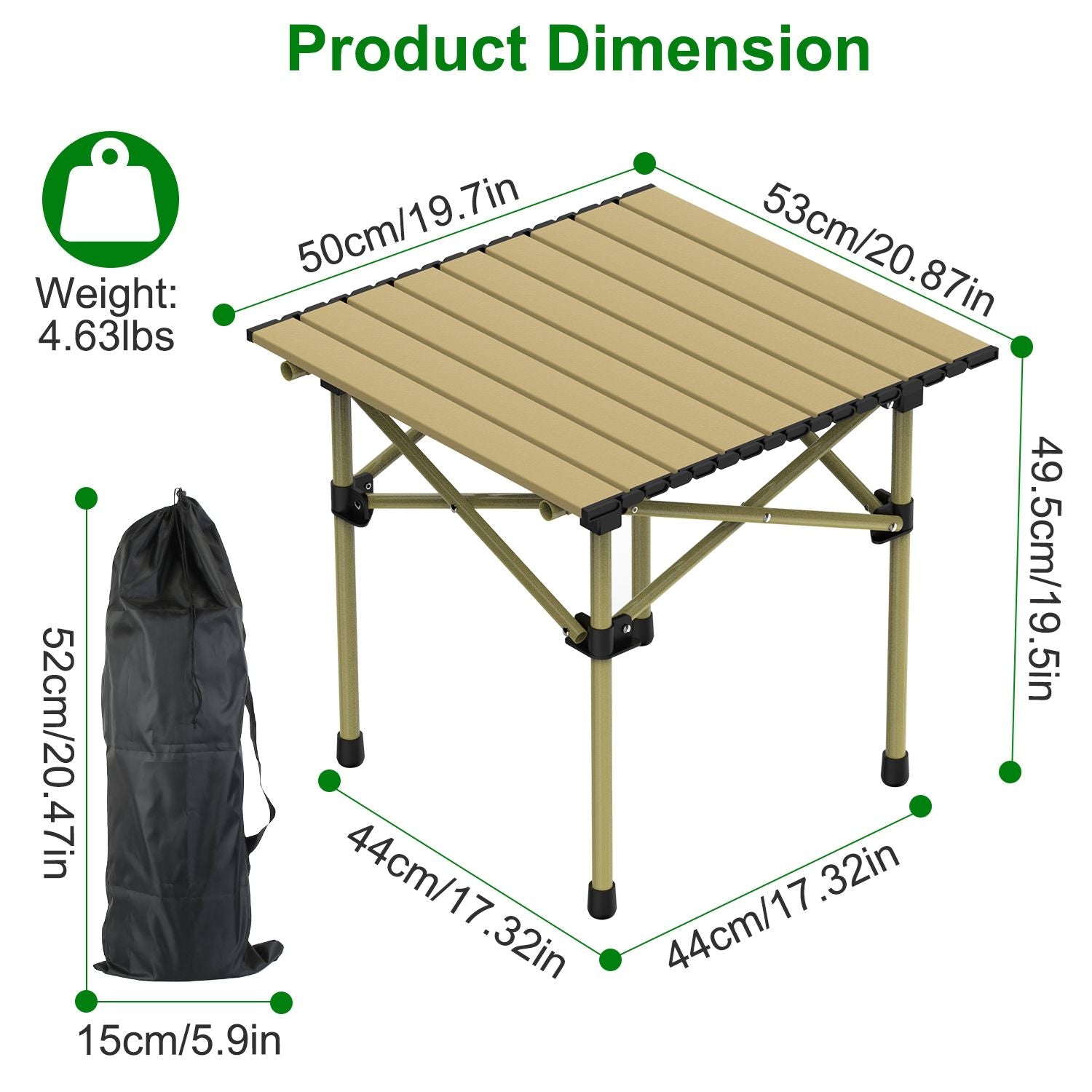 Folding Camping Table Portable Lightweight Carbon Steel Roll-up Picnic BBQ Desk with Carry Bag Heavy Duty for Outdoor Beach Backyard Party Patio Camping Hiking BBQ Picnic Fishing