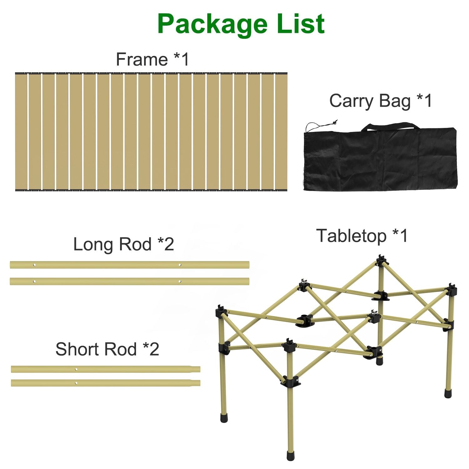 Folding Camping Table Portable Lightweight Carbon Steel Roll-up Picnic BBQ Desk with Carry Bag Heavy Duty for Outdoor Beach Backyard Party Patio Camping Hiking BBQ Picnic Fishing