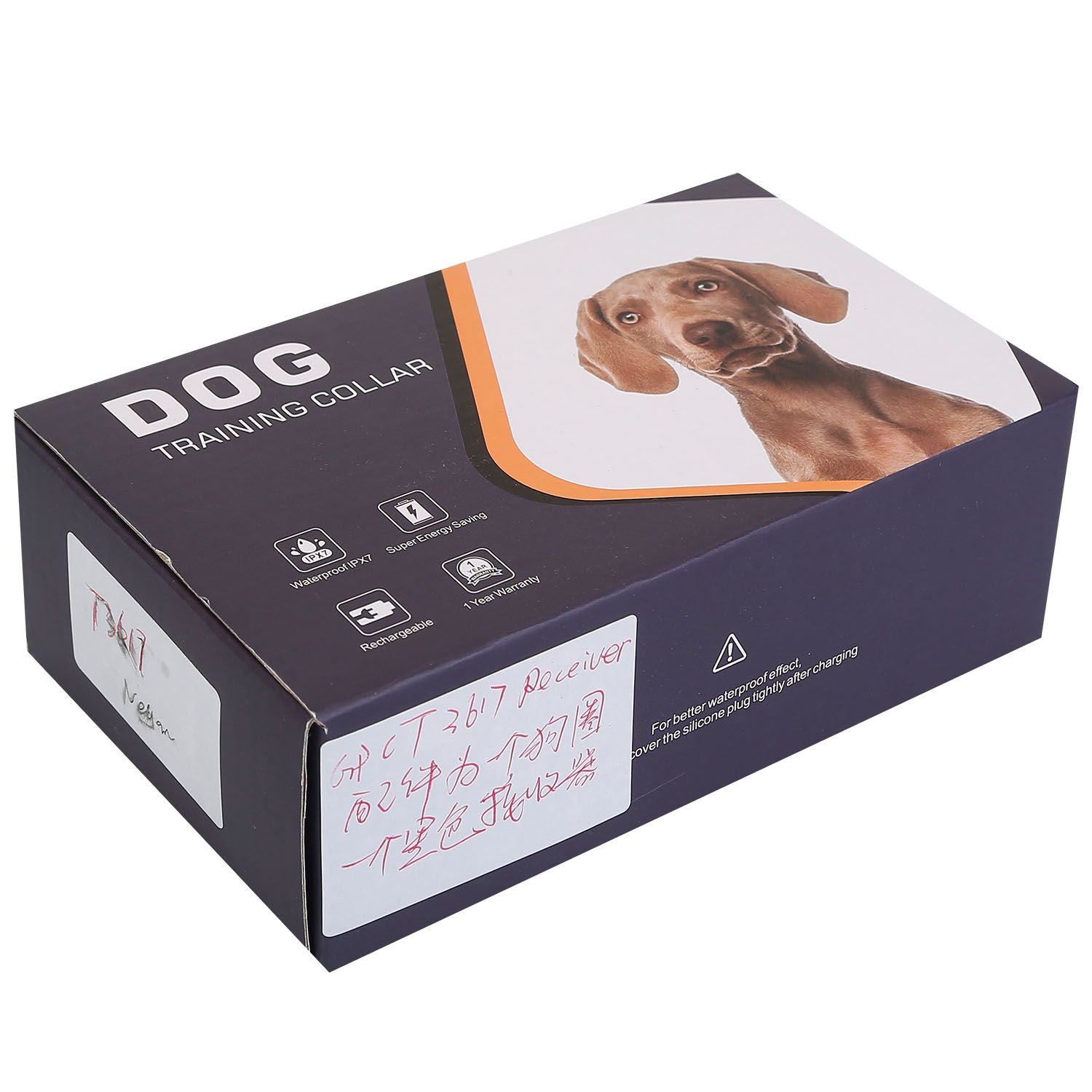 3280FT Dog Training Collar IP67 Waterproof Pet Beep Vibration Electric Shock Collar 3 Channels Rechargeable Transmitter Receiver Trainer with Flashlight