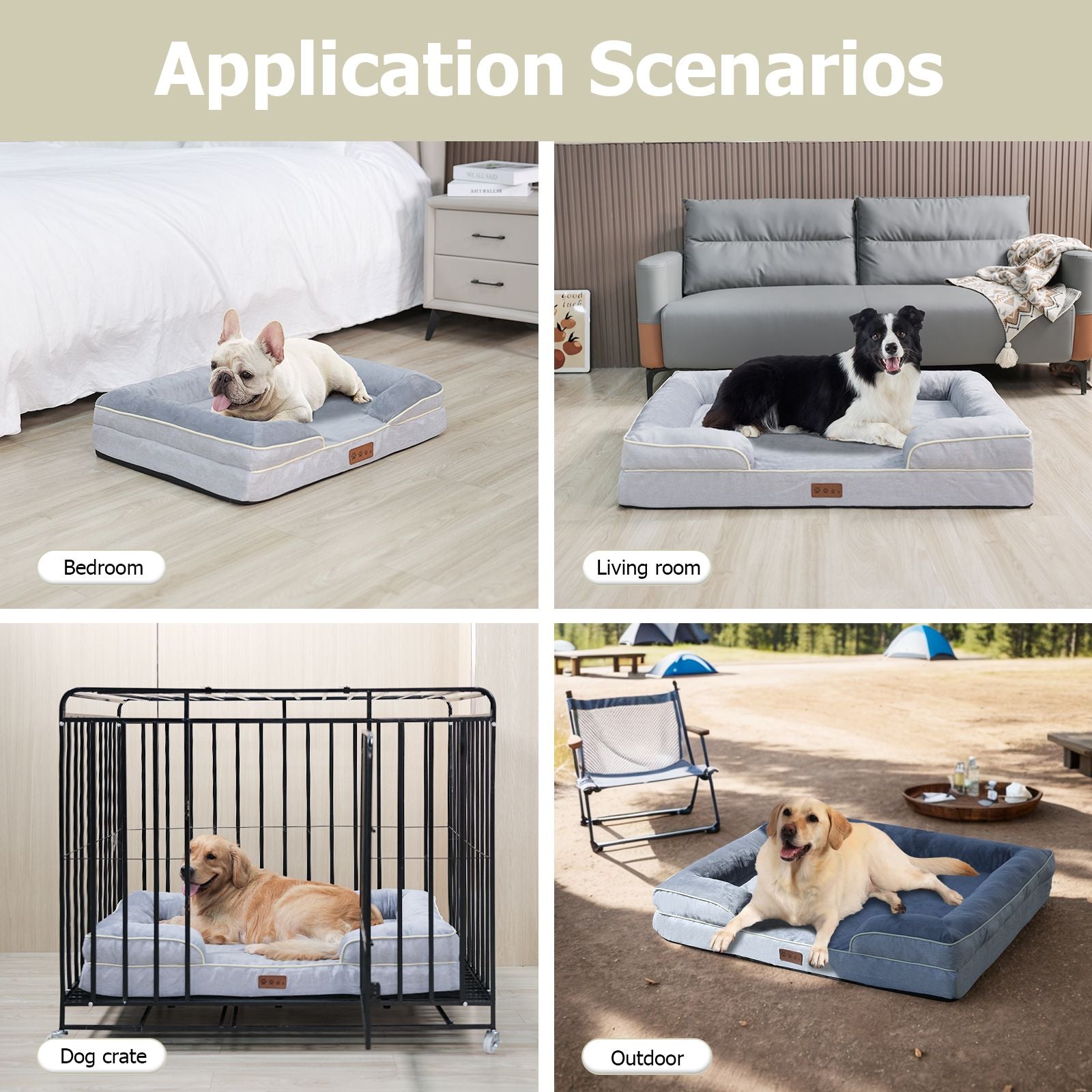 Orthopedic Dog Bed With High Support For Small And Large Breeds - Breathable, Waterproof Memory Foam Bed With Elevated Sides, Featuring A Removable And Washable Cover, And A Non-Slip Base