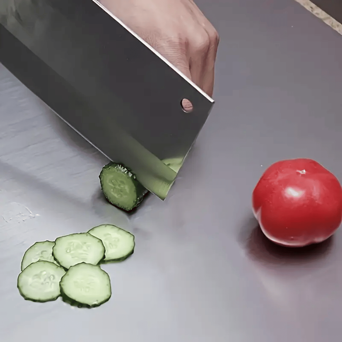 XXL cooked meat baking tray, double-sided cutting board, stainless steel rolling plate, breakfast tray, suitable for fruits, vegetables, meats, Father's Day gift Chopping Kitchen Knives