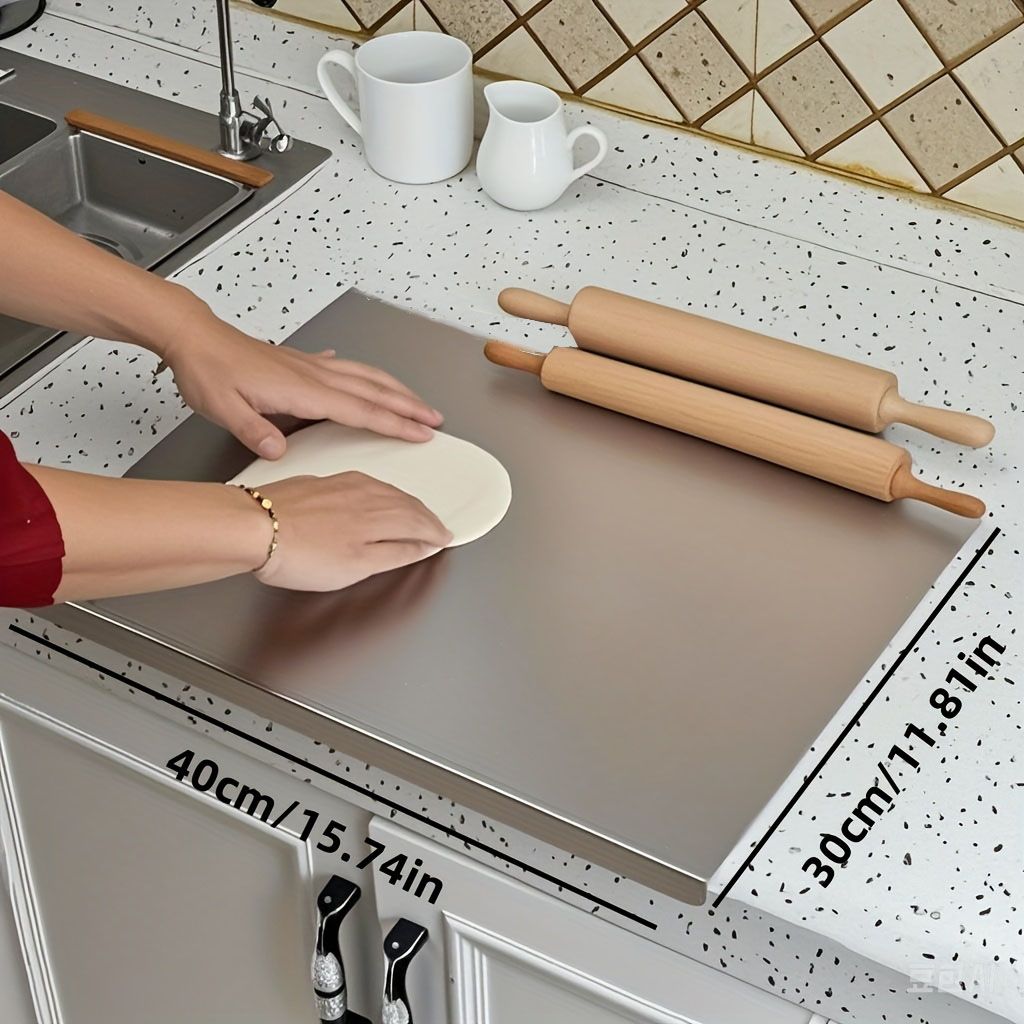 Stainless Steel Cutting Board for Kitchen - Large 304 Chopping Boards, Suitable for Meat Vegetables Bread and Baking,Kitchen Accessories,