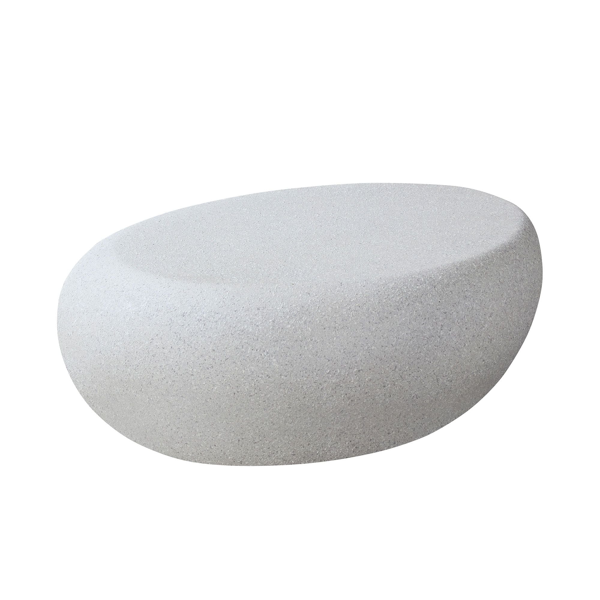 43.31''Fiberglass Elliptical Coffee Table for Living Room Vintage Table,Matte Rocks Table front of the Sofa, Irregular Center Table