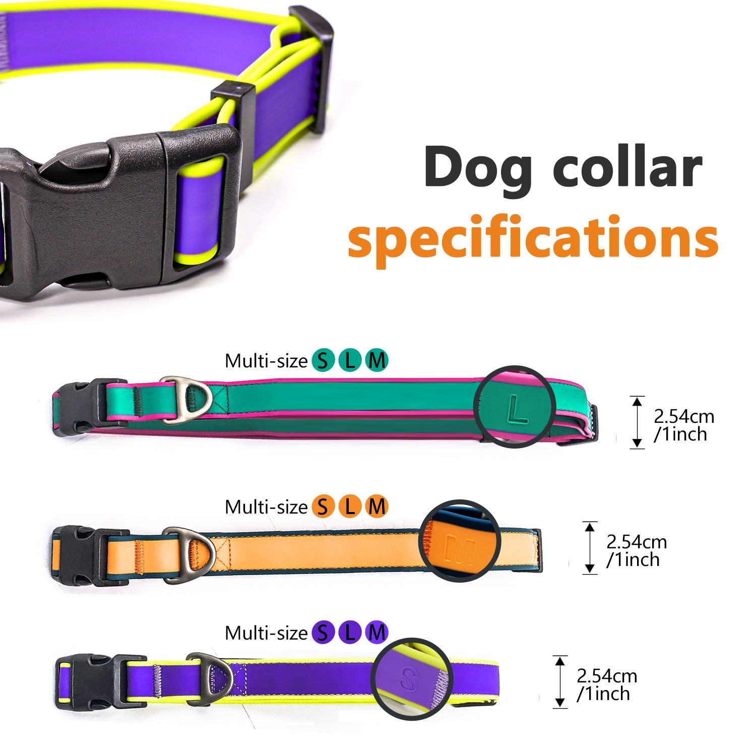 Tactical collar for medium and large dogs Odor-proof & mildew-resistant Beach-ready quick rinse Non-slip padded interior Rust-proof zinc alloy D-ring Tactical PVC collar for bite work Mountain hiking