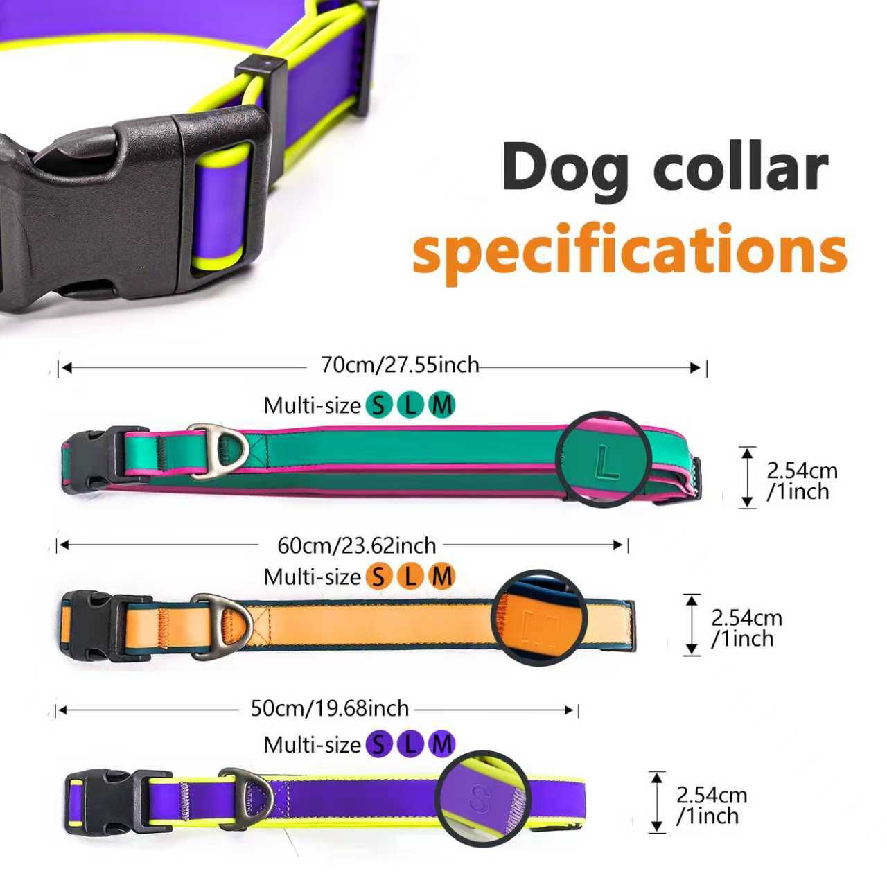 Tactical collar for medium and large dogs Odor-proof & mildew-resistant Beach-ready quick rinse Non-slip padded interior Rust-proof zinc alloy D-ring Tactical PVC collar for bite work Mountain hiking