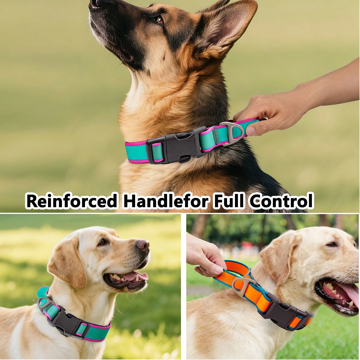 Tactical collar for medium and large dogs Odor-proof & mildew-resistant Beach-ready quick rinse Non-slip padded interior Rust-proof zinc alloy D-ring Tactical PVC collar for bite work Mountain hiking