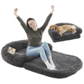 Human Dog Bed, 71"x43"x12" Dog Beds for Large Dogs, Foldable Plush Washable Dog Bed for People Doze Off, Orthopedic Dog Beds for Humans Size Fits You and Pets
