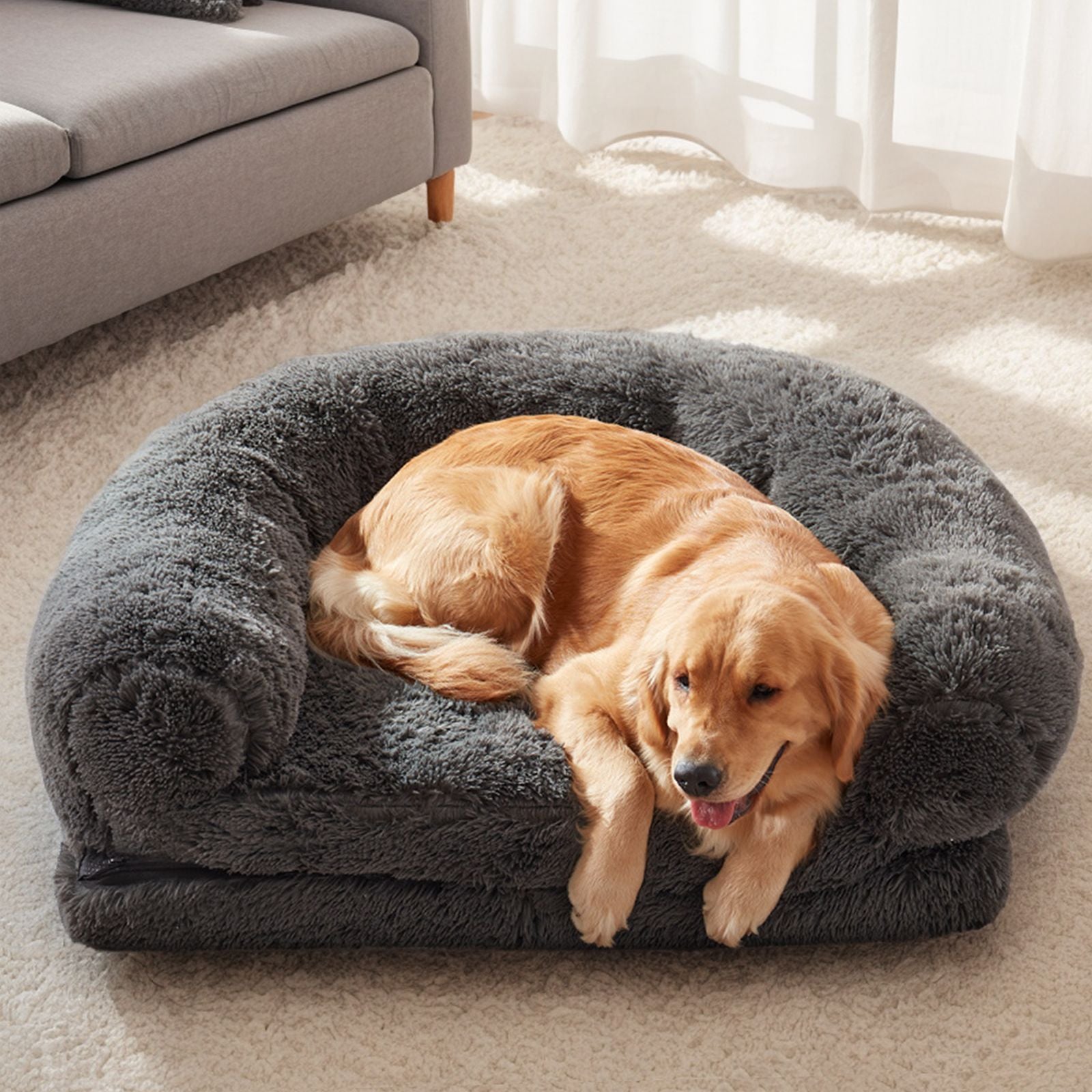 Human Dog Bed, 71"x43"x12" Dog Beds for Large Dogs, Foldable Plush Washable Dog Bed for People Doze Off, Orthopedic Dog Beds for Humans Size Fits You and Pets