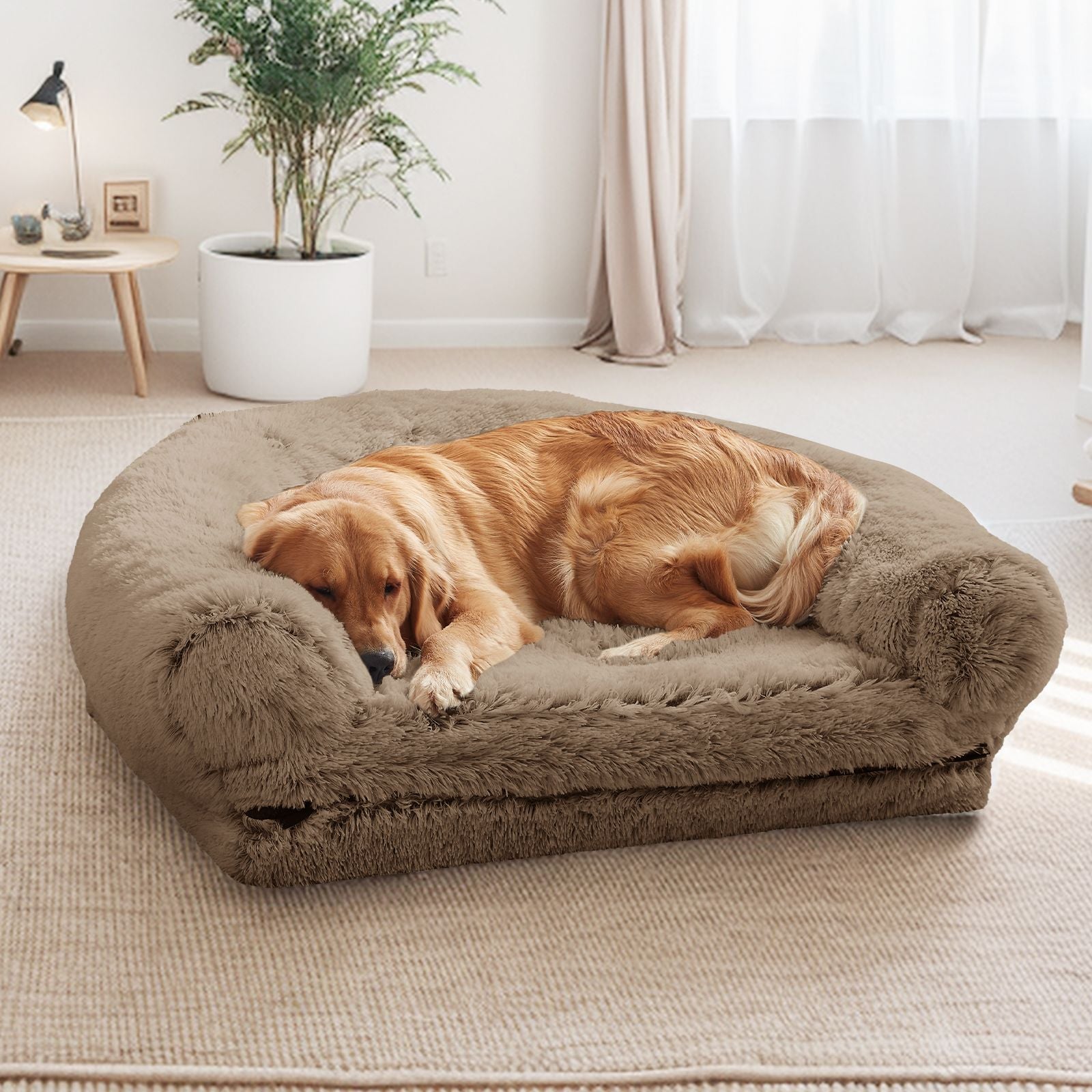Human Dog Bed, 71"x43"x12" Dog Beds for Large Dogs, Foldable Plush Washable Dog Bed for People Doze Off, Orthopedic Dog Beds for Humans Size Fits You and Pets