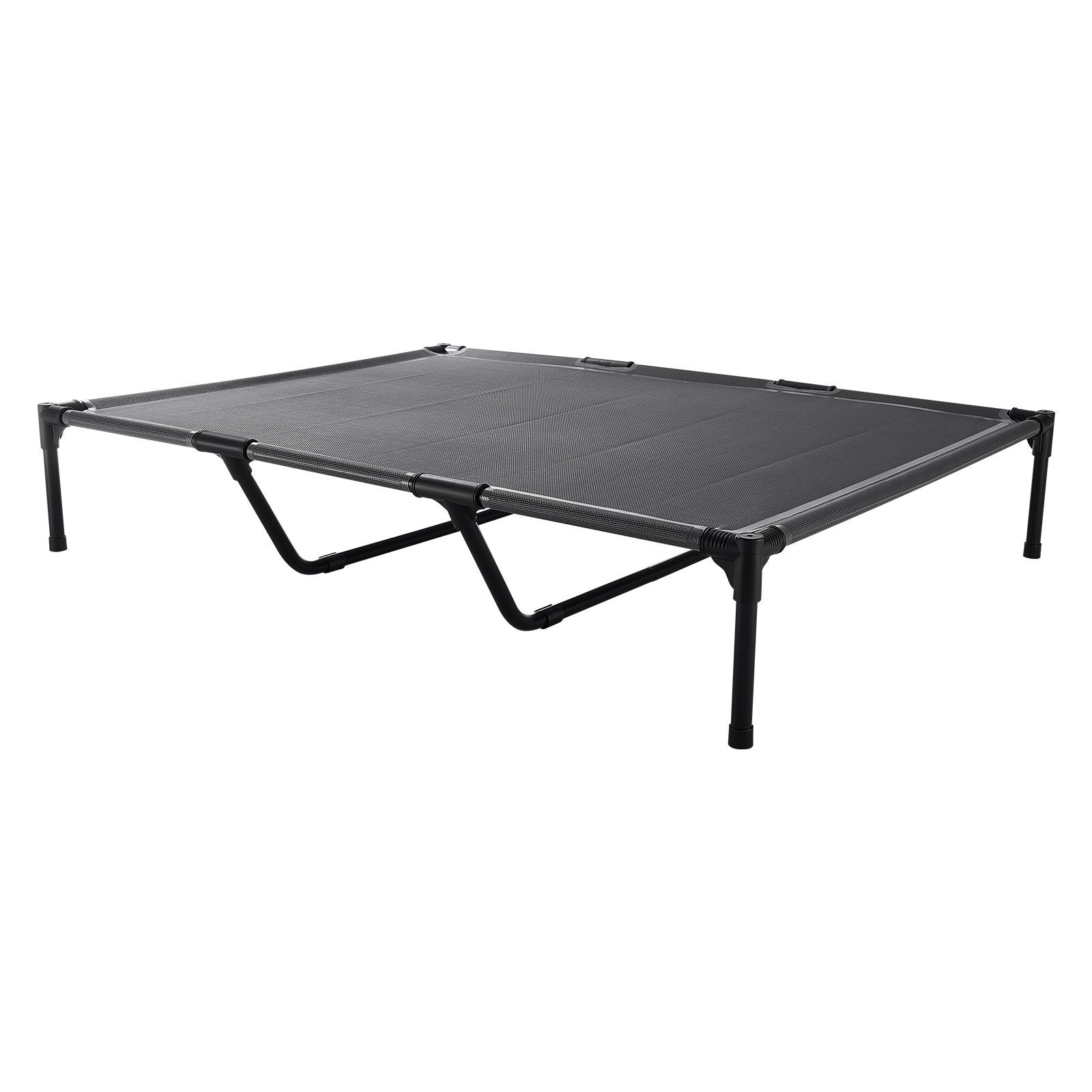 Elevated Dog Bed for Large Dogs, Portable Raised Dog Cot with Steel Metal Frame and Breathable Teslin Mesh, Indoor & Outdoor Pet Cooling Raised Hammock Bed, XL, Gray