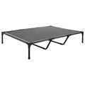 Elevated Dog Bed for Large Dogs, Portable Raised Dog Cot with Steel Metal Frame and Breathable Teslin Mesh, Indoor & Outdoor Pet Cooling Raised Hammock Bed, XL, Gray