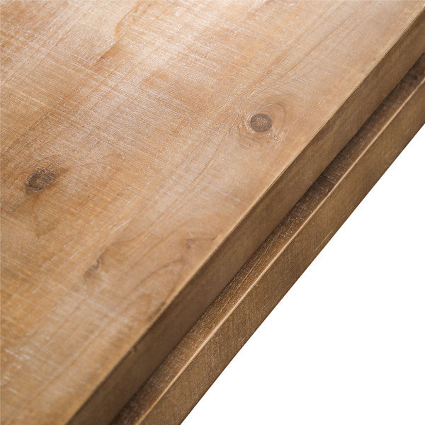 Modern Rustic Wood Coffee Table – Rectangular Living Room Center Table with Floating Top Design 47.6" L * 23.6" W * 16.3" H