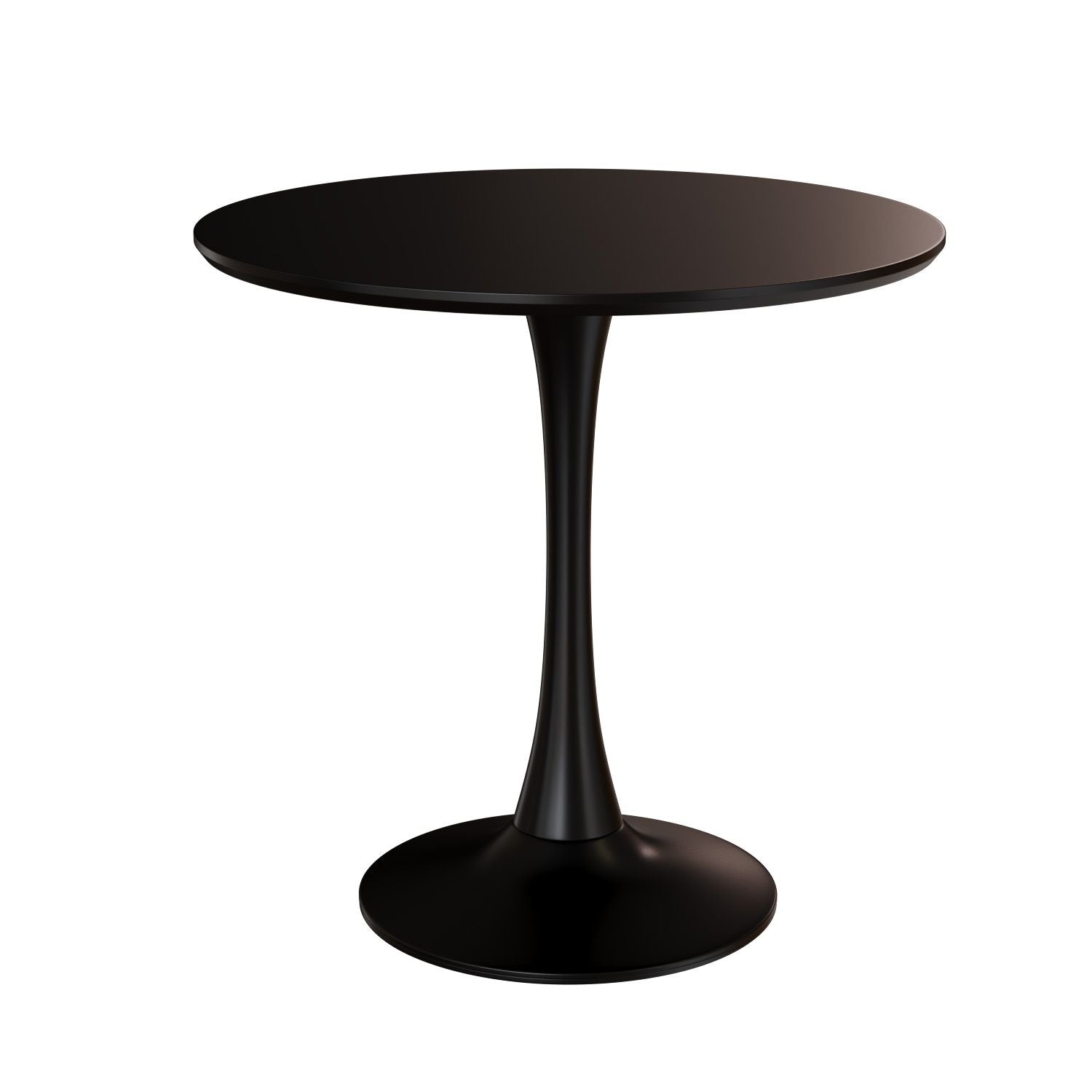 31.5" White Round Dining Table, Tulip Table Kitchen Dining Table 2-4 People with MDF Table Top & Pedestal Base, Mid-Century End Table Leisure Coffee Table Office Living Room Table