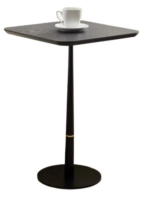 MDF with metal feet, square, located in living space and lounge area, coffee table, computer desk, black, 15.74"D x23.77"H